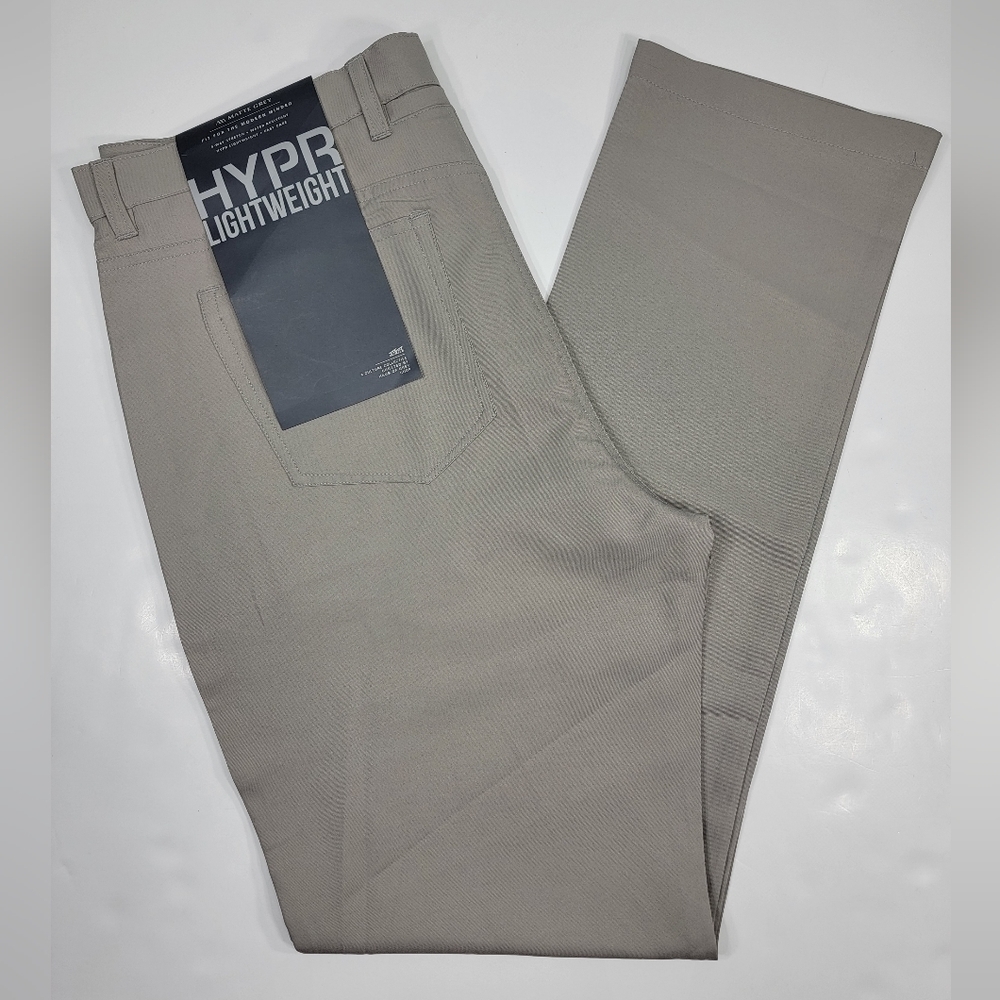 NEW Matte Grey Hyper Lightweight Golf Pants 36x33 Sand Gray Performance Stretch